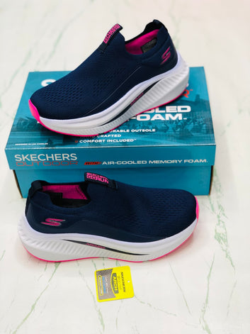 SKECHERS ARCHFIT NAVY AND PINK FOR WOMEN