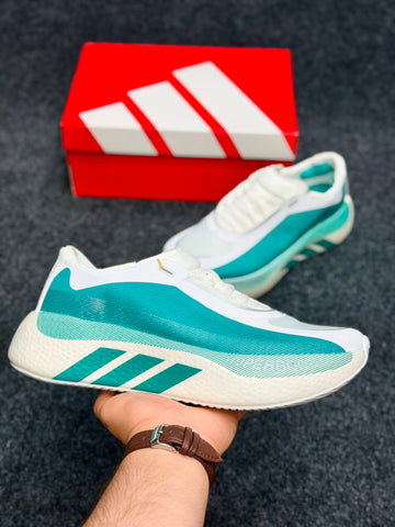ADIDAS HYPERBOOST EDGE ( WHITE AND EQUIPMENT GREEN)