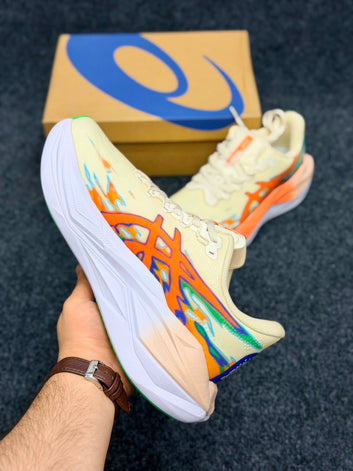 ASICS SUPER BLAST 3 ( WHITE AND ORANGE )