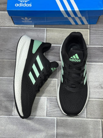 ADIDAS PUREBOOST 22 ( CORE BLACK AND MINT GREEN )