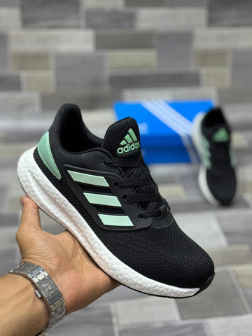 ADIDAS PUREBOOST 22 ( CORE BLACK AND MINT GREEN )