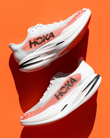 HOKA CIELO X1  2.0 ( WHITE & ORANGE )