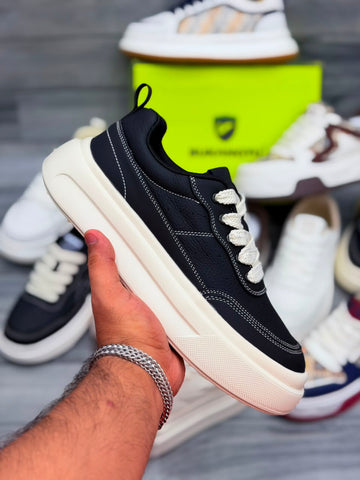 FASHION CASUAL SNEAKERS ( BLACK & WHITE )