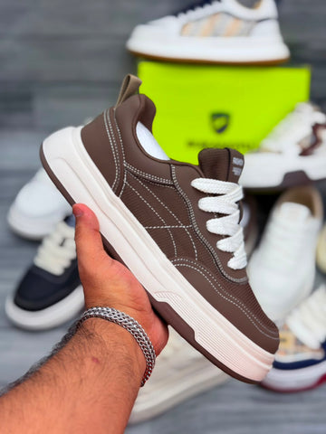FASHION CASUAL SNEAKERS ( BROWN )