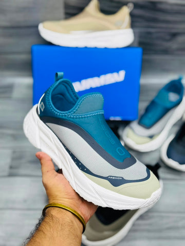 LI-NING SKECHERS ( GRAY & TEAL BLUE )
