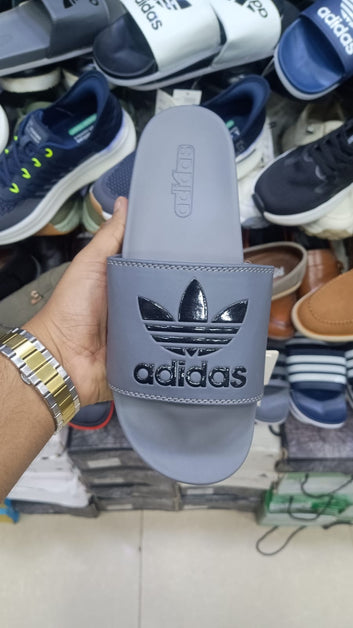 ADILETTE COMFORT SLIDES ( GRAY )