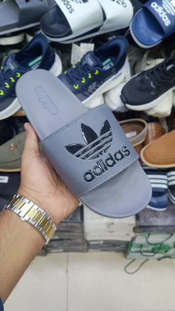 ADILETTE COMFORT SLIDES ( GRAY )
