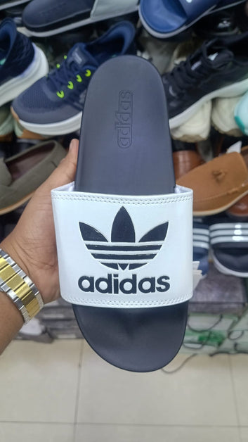 ADILETTE COMFORT SLIDES ( BLACK AND WHITE )