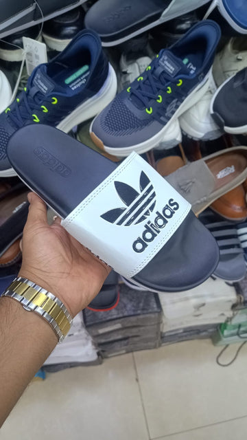 ADILETTE COMFORT SLIDES ( BLACK AND WHITE )