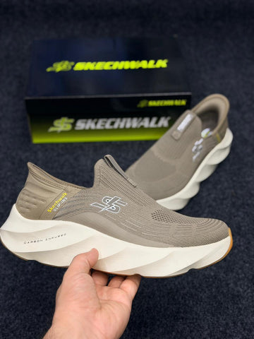 SKECHERS CARBON INFUSED SLIP-INS ( GRAY )