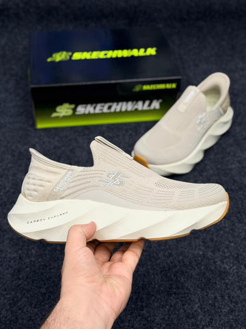 SKECHERS CARBON INFUSED SLIP-INS ( OFF-WHITE )