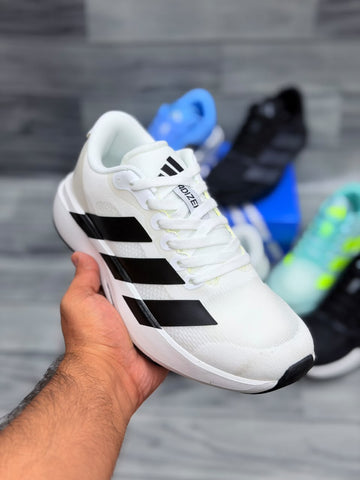 ADIDAS ADIZERO EVO SL ( WHITE & BLACK STRIPES )
