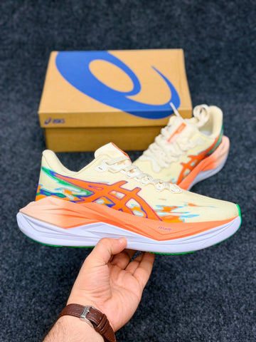 ASICS SUPER BLAST 3 ( WHITE AND ORANGE )
