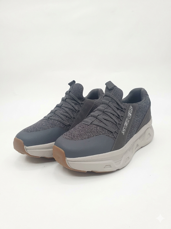 D LUX WALKKER AND SKECHERS CHARCOAL BLACK